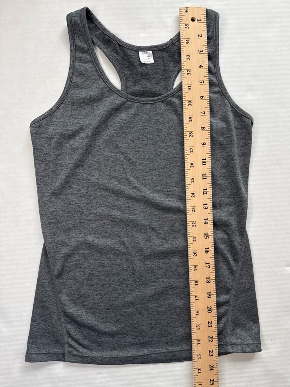 Compression Tank Top Heather Gray Size S - Picture 4 of 5